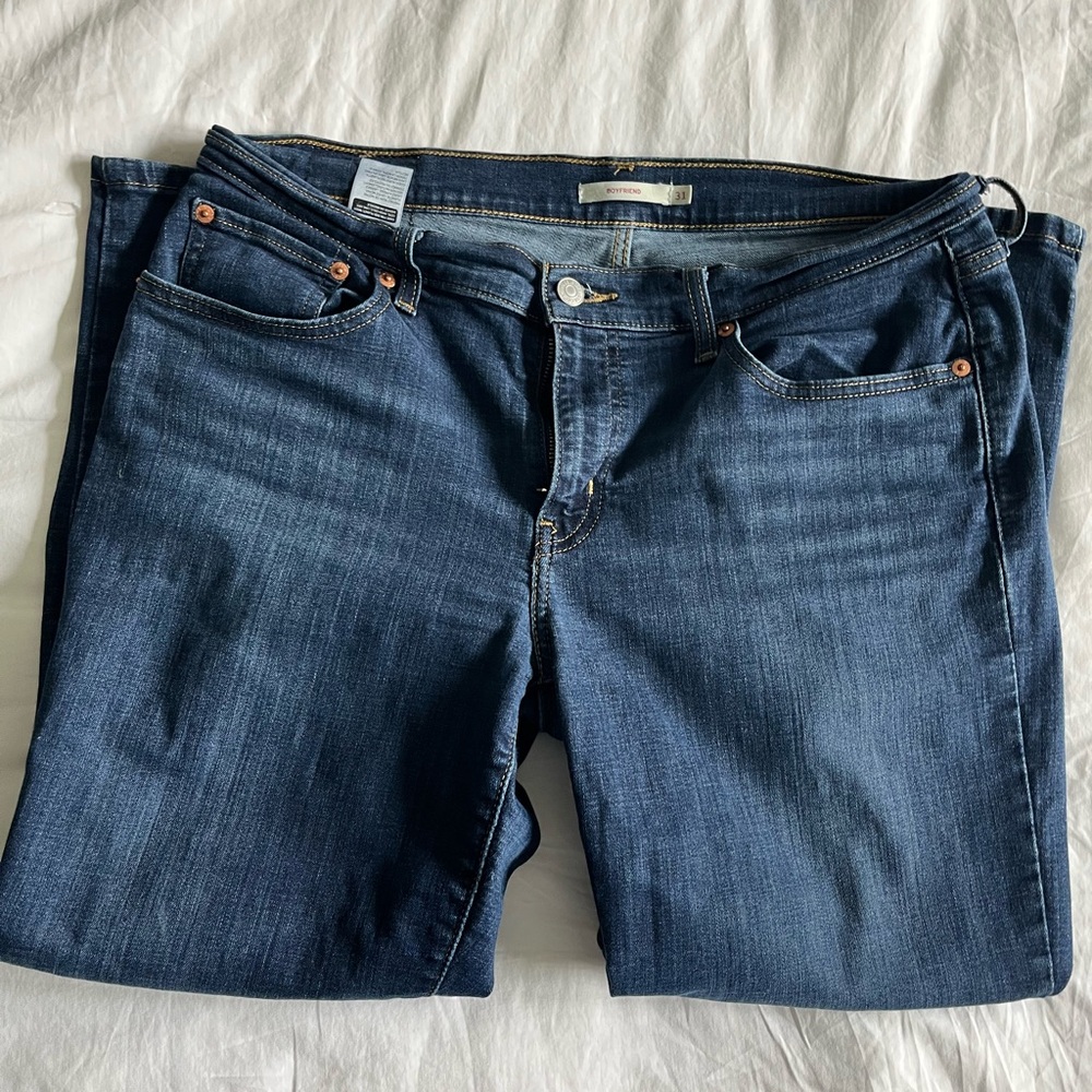 Levi's boyfriend Blue Women's capris